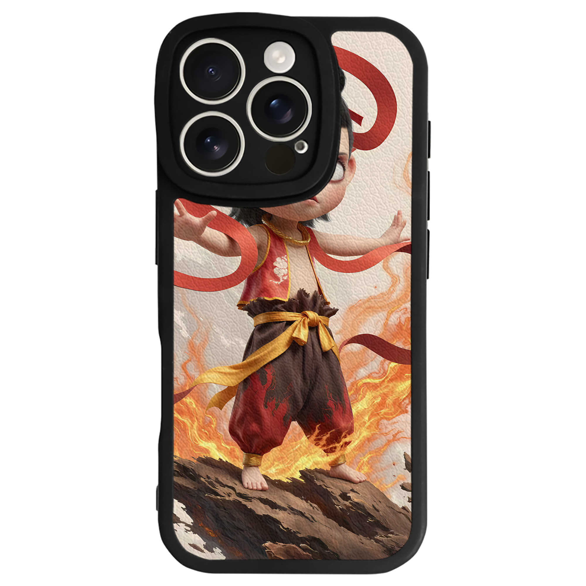 （画像用） Ne Zha 2 ナタ 魔童の大暴れ 【iPhone 16シリーズ対応】シリコンスマホケース（レザー調） 材質：シリコン